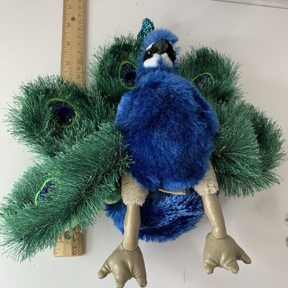 Folkmanis Puppet Peacock Bird Colorful Hand Play Puppet Plush - Picture 7 of 7